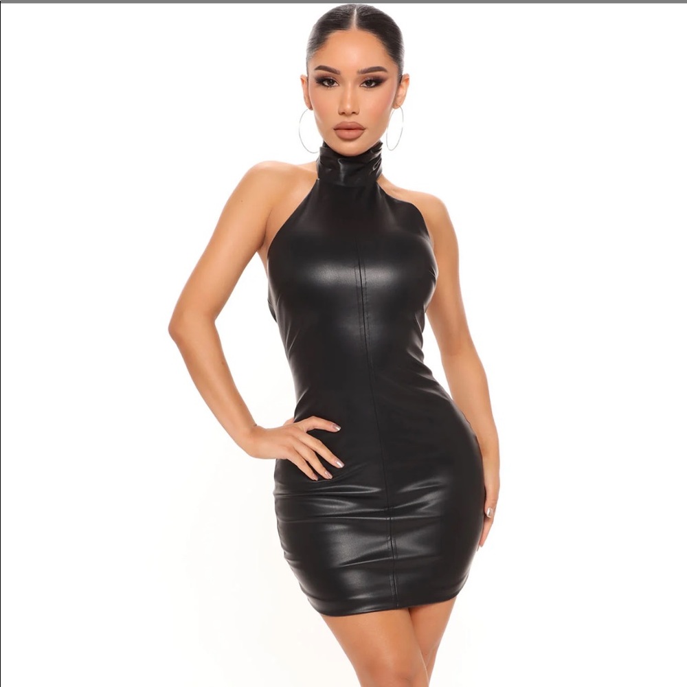 NWT Faux leather dress